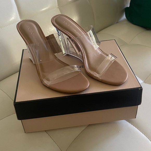 BCBGeneration Walina Lucite Wedge Sandal - Picture 2 of 7